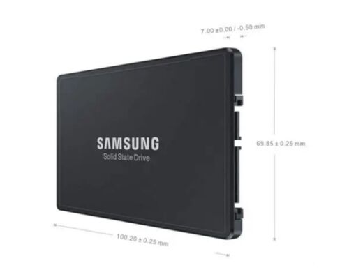 Samsung PM9A3 7,68 TB PCIe 4.0 NVMe Kurumsal SSD, 6900 MB/sn U.2 Form Faktörü ile