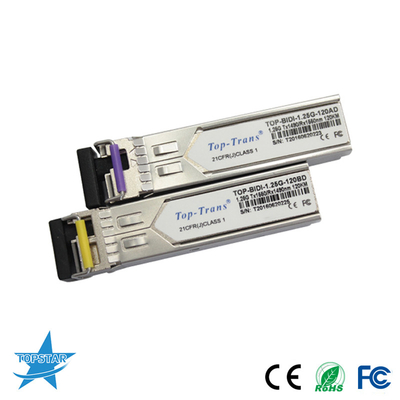 1310/1550nm 120KM SFP Optik Alıcı-Verici 1.25G Bidi SFP Modülü