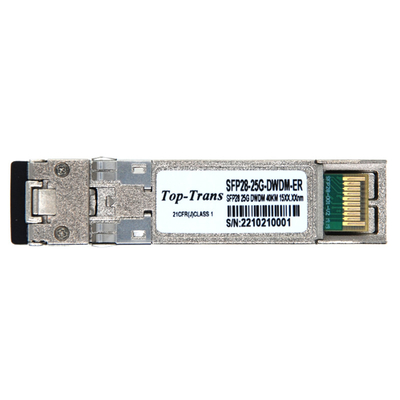 25g Sfp28 DWDM Alıcı-Vericiler 25GBASE CPRI C Bandı 5G IoT Erişimi için 40KM SMF Çift LC DOM