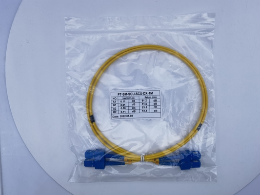 10m SC UPC - SC UPC Yama Kablosu Dubleks 3.0mm OFNR 9/125 Tek Mod