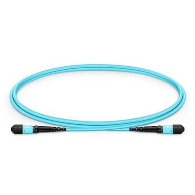 Aqua 1m MPO MPO Tipi OFNP fiber optik ana hat kablosu OM3 Çok Modlu