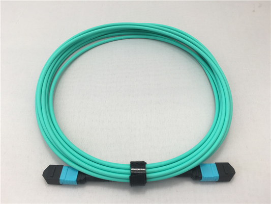Aqua 1m MPO MPO Tipi OFNP fiber optik ana hat kablosu OM3 Çok Modlu