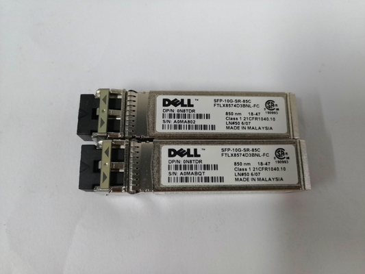 0N8TDR Dell Alıcı-Verici SFP+ 10GbE SR 850nm 300m Dubleks LC
