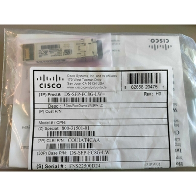 Cisco 8Gbps DS-SFP-FC8G-LW Fiber Kanal SFP+ Modülleri Uzun Dalgaboyu Optikleri