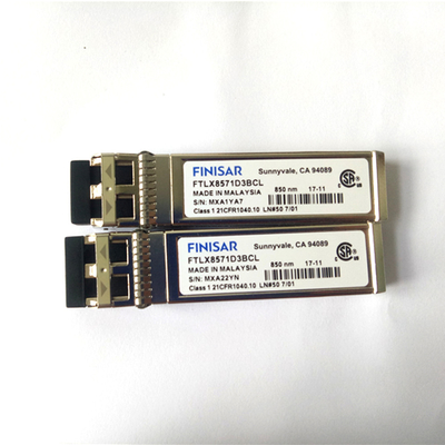 FTLX8571D3BCL 850nm Çok Modlu Datacom Optik Modülü Finisar 10G SFP+, 10GBASE-SR/SW 10G Ethernet için