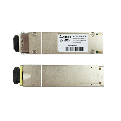 40G QSFP+ SR4 850nm 150m MTP / MPO Çok Modlu Fiber Optik Modül Avago Markası