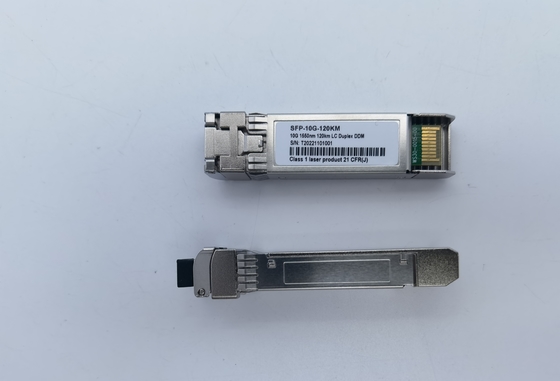 10G SFP+ ZR+ 1550nm 80km 100km 120km SMF uzun mesafeli Optik Alıcı-Verici
