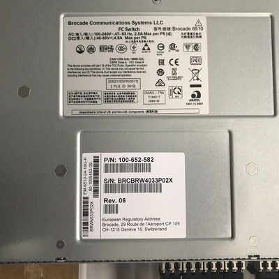 G6520 G6520 Fiber Kanal Brocade SAN Anahtarı Uyumlu XBR-R000162\