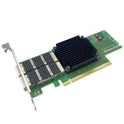 Mellanox ConnectX-6 Serisi Ethernet Adaptörü MCX653106A-EFAT PCIe4.0 X16 İç Çifte Port 100Gb/s QSFP56 Sunucu Uygulama