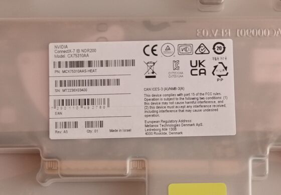 Mellanox MCX75310AAS-HEAT MCX75310AAS-NEAT ConnectX-7 InfiniBand 200Gb/s OSFP PCIe X16 Network Card AI Networking Card