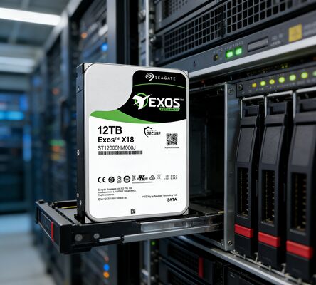 Seagate Exos X18 ST12000NM000J 12TB Dahili Sabit Disk 7200 RPM 256MB Önbellek SATA 6Gb/s CMR Kurumsal HDD 24/7 Sunucu Saklama