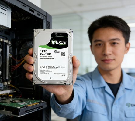 Seagate Exos X18 ST12000NM000J 12TB Dahili Sabit Disk 7200 RPM 256MB Önbellek SATA 6Gb/s CMR Kurumsal HDD 24/7 Sunucu Saklama