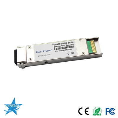 50GHz Lazer DWDM Sfp Alıcı-Vericiler Ayarlanabilir 10GBASE-ZR 80km Optik Fiber