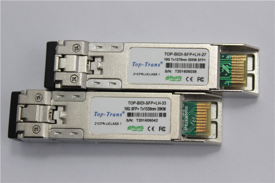 Rohs 20km 10G SFP Modülü Çalışırken Takılabilir 1.5W Düşük Tüketim