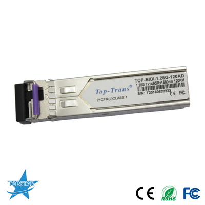 1310/1550nm 120KM SFP Optik Alıcı-Verici 1.25G Bidi SFP Modülü