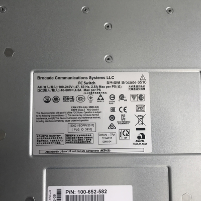 BR-6510DC-24-8G-R Brocade 6510 SAN Anahtarı DC Güç 24P 8GB SWL