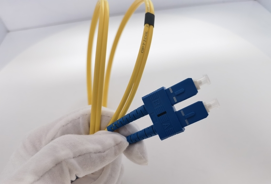 LC UPC - LC UPC Dubleks Fiber Bağlantı Kablosu OS2 Tek Modlu PVC 3.0mm 1m